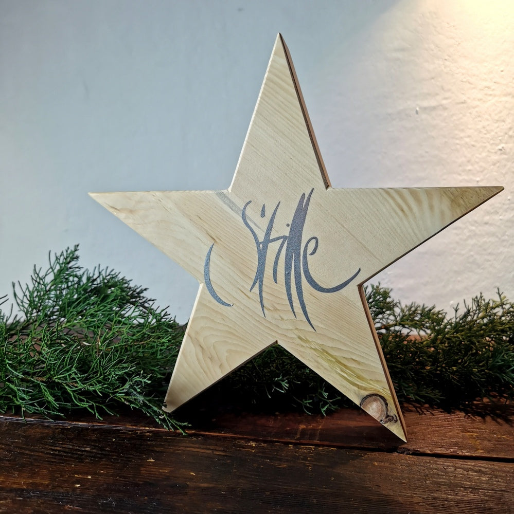 "Stille Freude" Zirbenholz-Stern