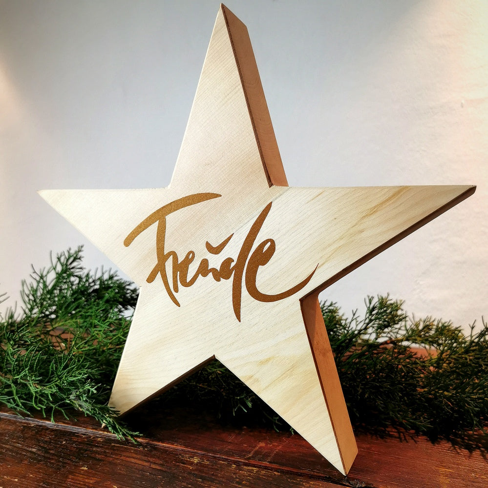 "Stille Freude" Zirbenholz-Stern