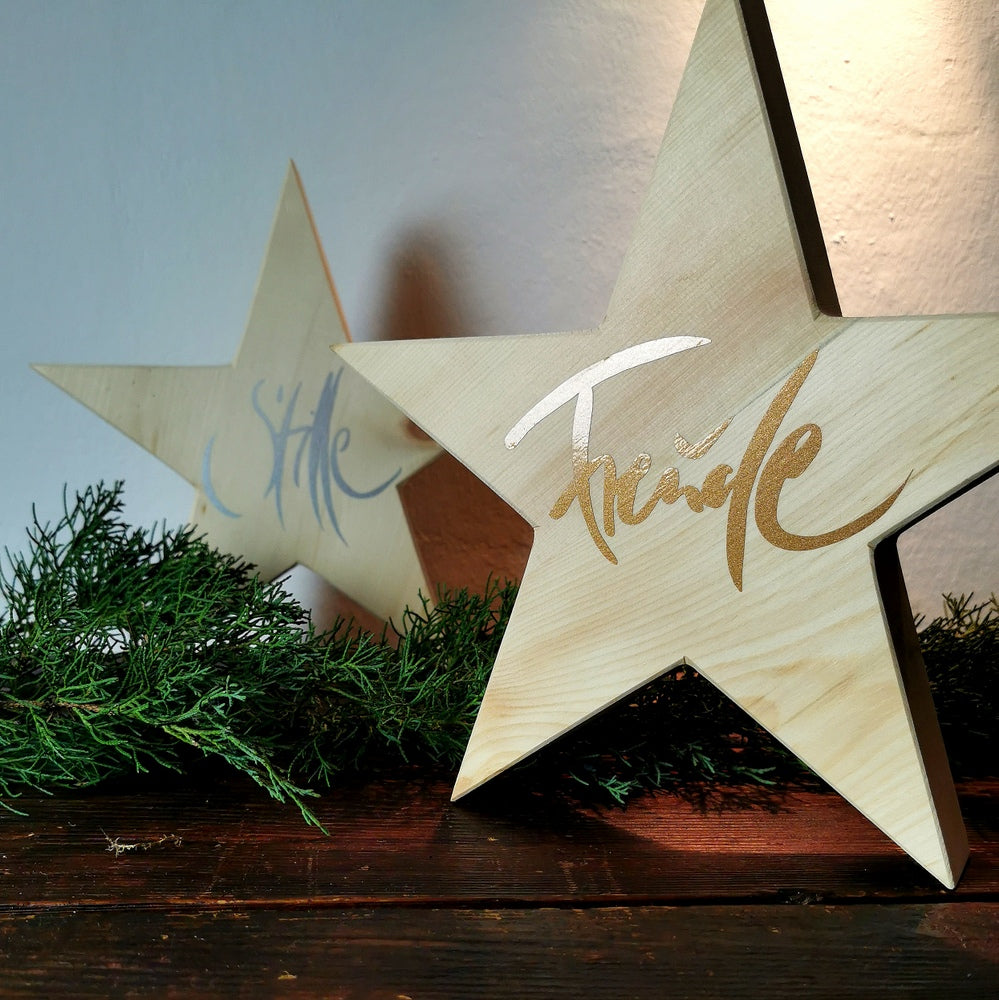 "Stille Freude" Zirbenholz-Stern