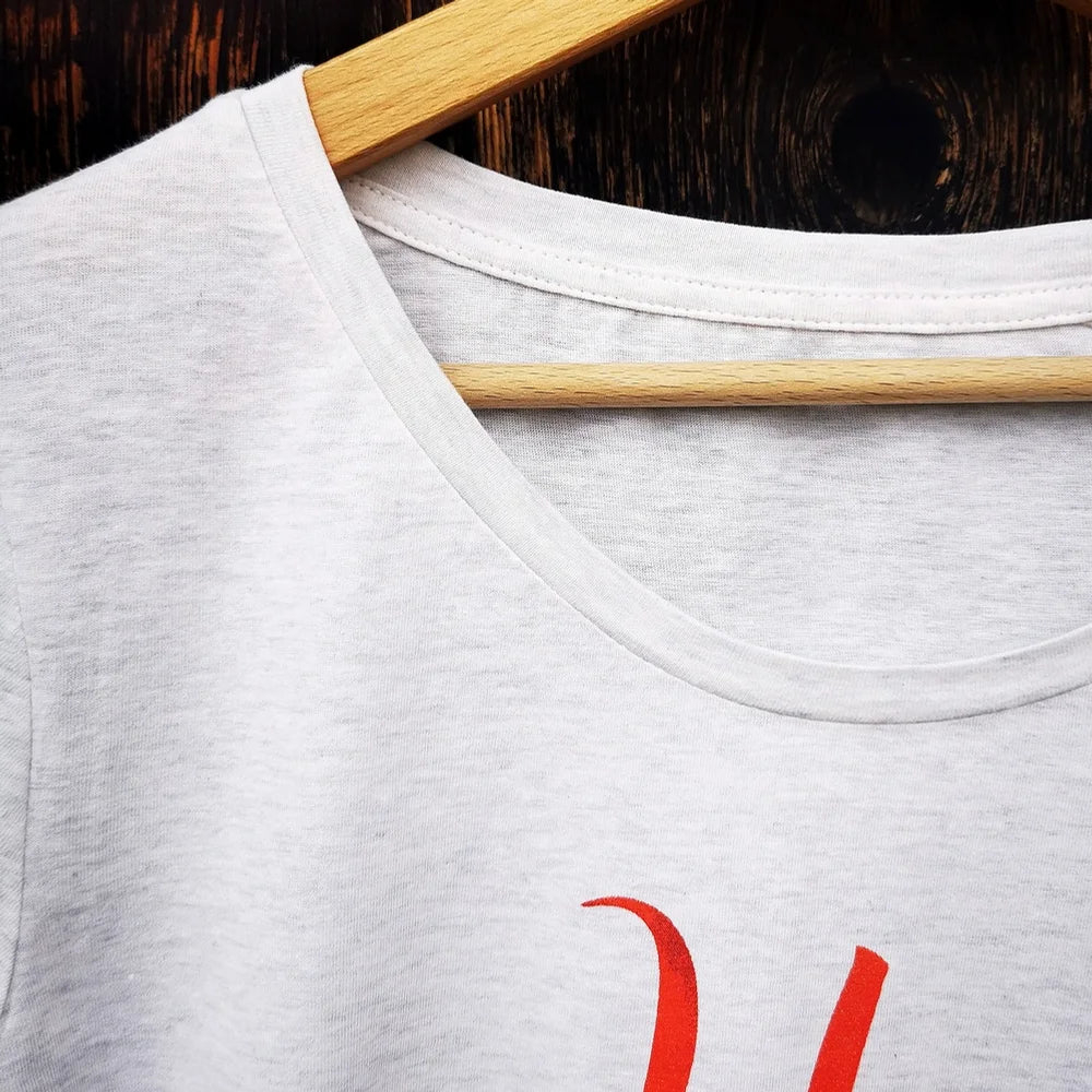 Creme Meliertes T Shirt aus Bio Baumwolle mit Sign by Jwala®