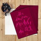 Postkarten „Ich bin ein Meister, der übt“ – spirituelles 10er Set für Frauen kaufen