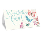 Edle Klappkarten 21 x 10 cm – besondere Schmetterling Grußkarten von Jwala