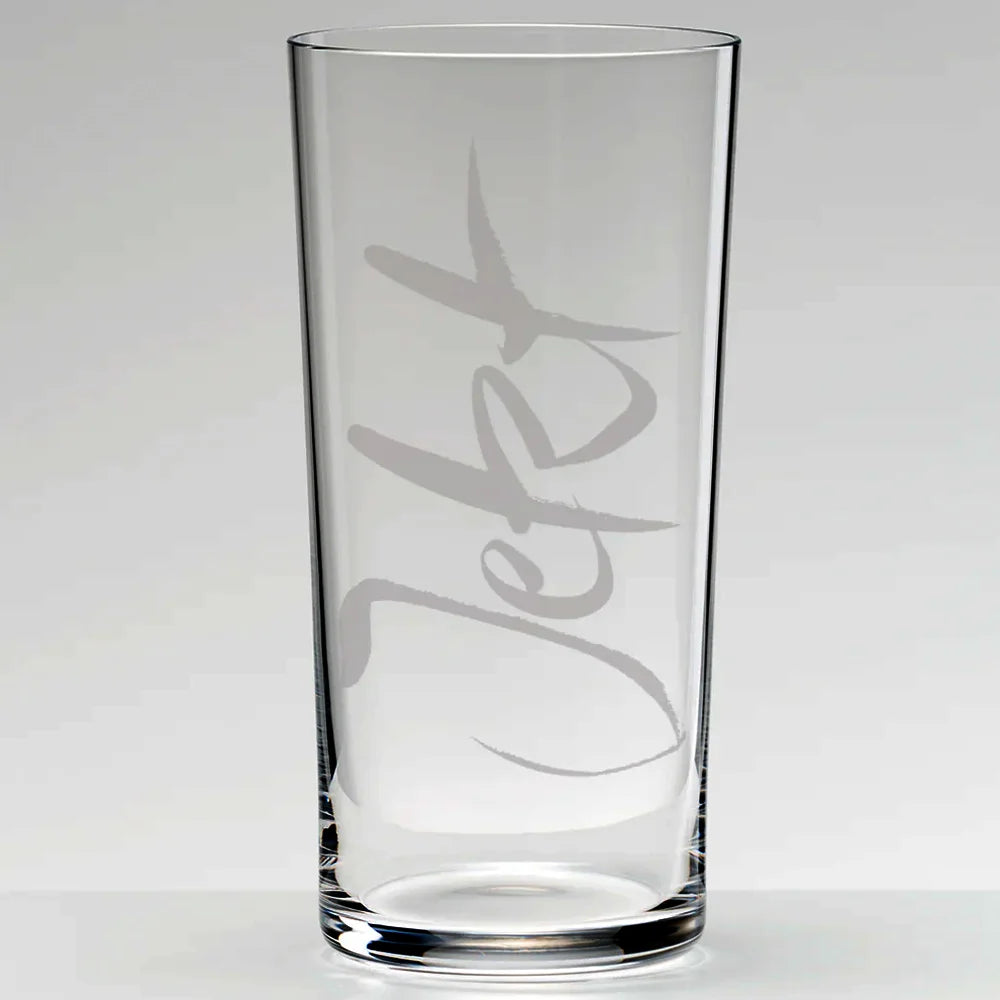 Sign-Wasserglas „Jetzt“ – handveredeltes Premium-Wasserglas, spülmaschinengeeignet und alltagstauglich, die inspirierende Geschenkidee für Menschen, die Achtsamkeit und hochwertige Accessoires lieben
