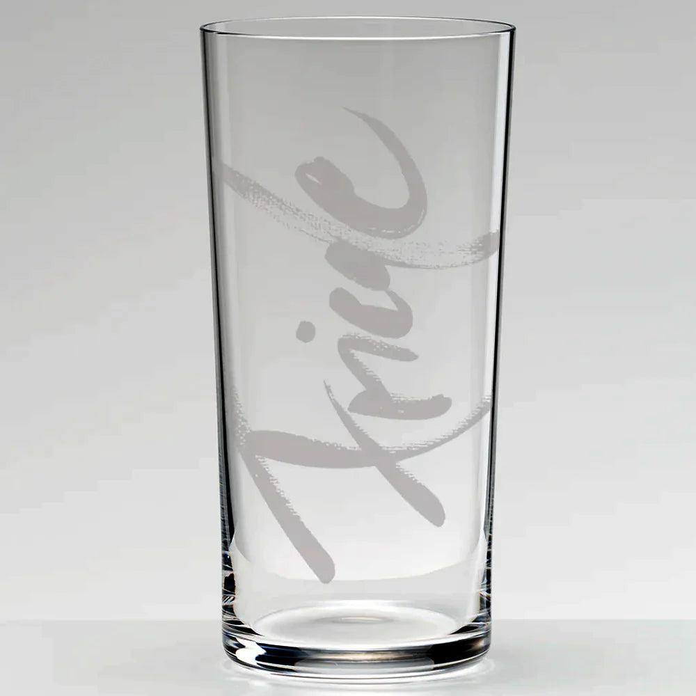 Sign-Wasserglas „Friede“ – handveredeltes Premium-Wasserglas, spülmaschinengeeignet und alltagstauglich, die hochwertige Geschenkidee für Menschen, die Frieden und exklusive Wohnaccessoires lieben