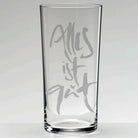 Sign-Wasserglas „Alles ist gut“ – handveredeltes Premium-Wasserglas, spülmaschinengeeignet und alltagstauglich, die liebevolle Geschenkidee für Menschen, die sich mehr Ruhe, Vertrauen und schöne Dinge gönnen wollen