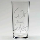 Sign-Wasserglas „Wir und Jetzt“ – handveredeltes Premium-Wasserglas, spülmaschinengeeignet und alltagstauglich, die stilvolle Geschenkidee für besondere gemeinsame Augenblicke