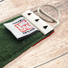 Exklusiver Wollwalk Schlüsselanhänger – Design-Taschenbaumler mit Botschaft