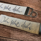 Schlüsselanhänger "Ich sehe dich" Bauernleinen