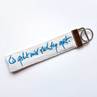 Schlüsselanhänger "Es geht mir richtig gut" Bauernleinen