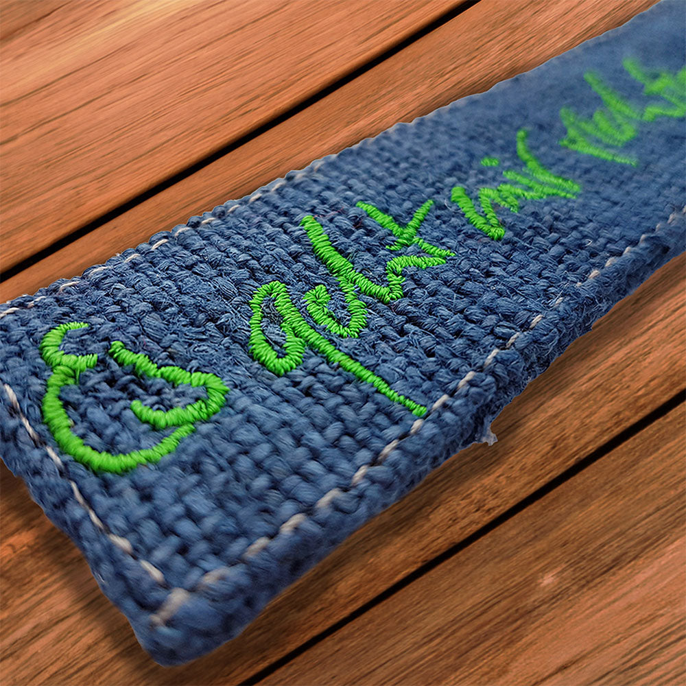 Schlüsselanhänger "Es geht mir richtig gut" Bauernleinen