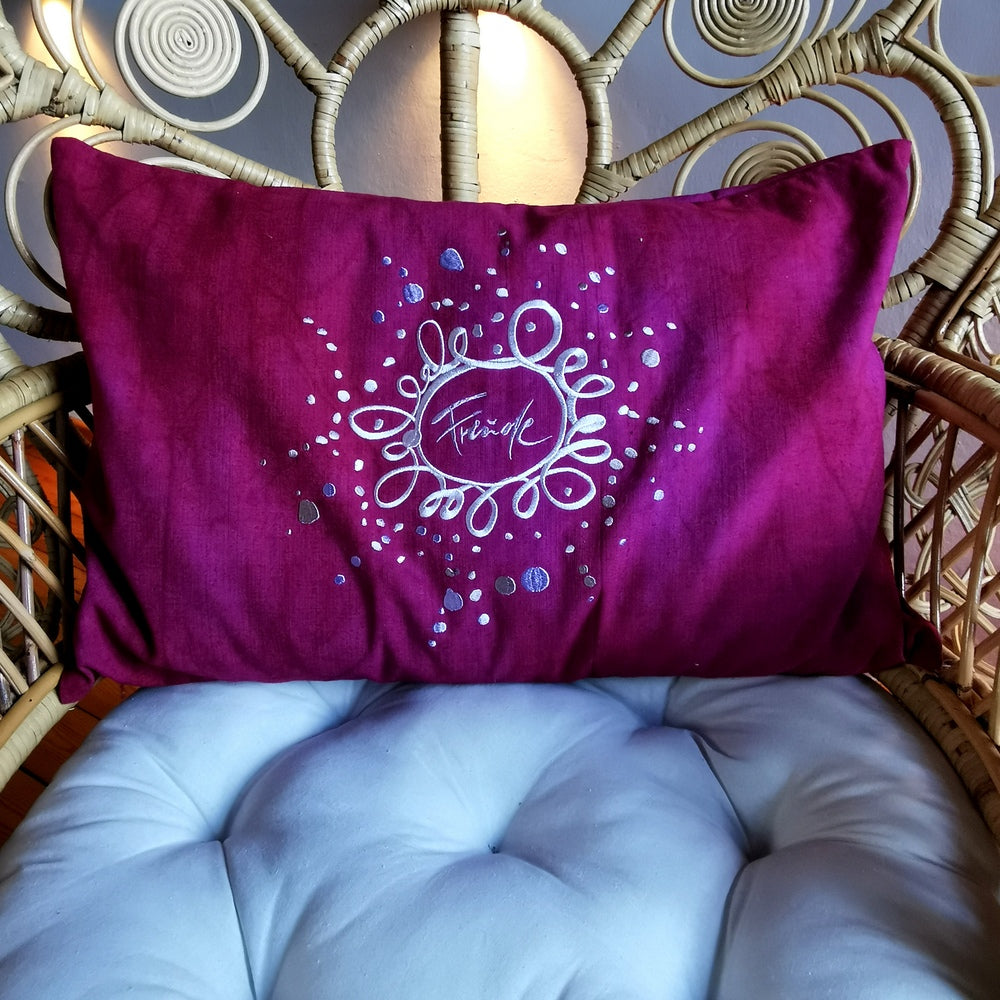 Kissenhülle Bauernleinen "Freude/Ornament"