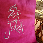 Kissenhülle Bauernleinen "die Zeit ist Jetzt"