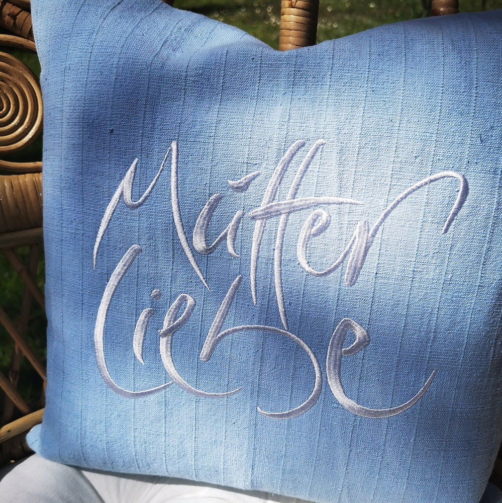 Kissenhülle Bauernleinen "MutterLiebe"