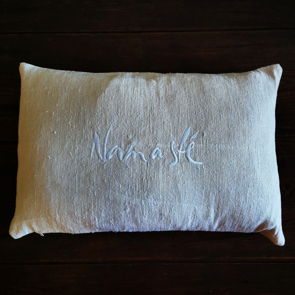 Kissenhülle Bauernleinen "Namasté"