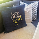 Kissenhülle Bauernleinen "Liebe ist im Spiel"