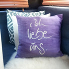 Kissenhülle Bauernleinen "Ich liebe uns"