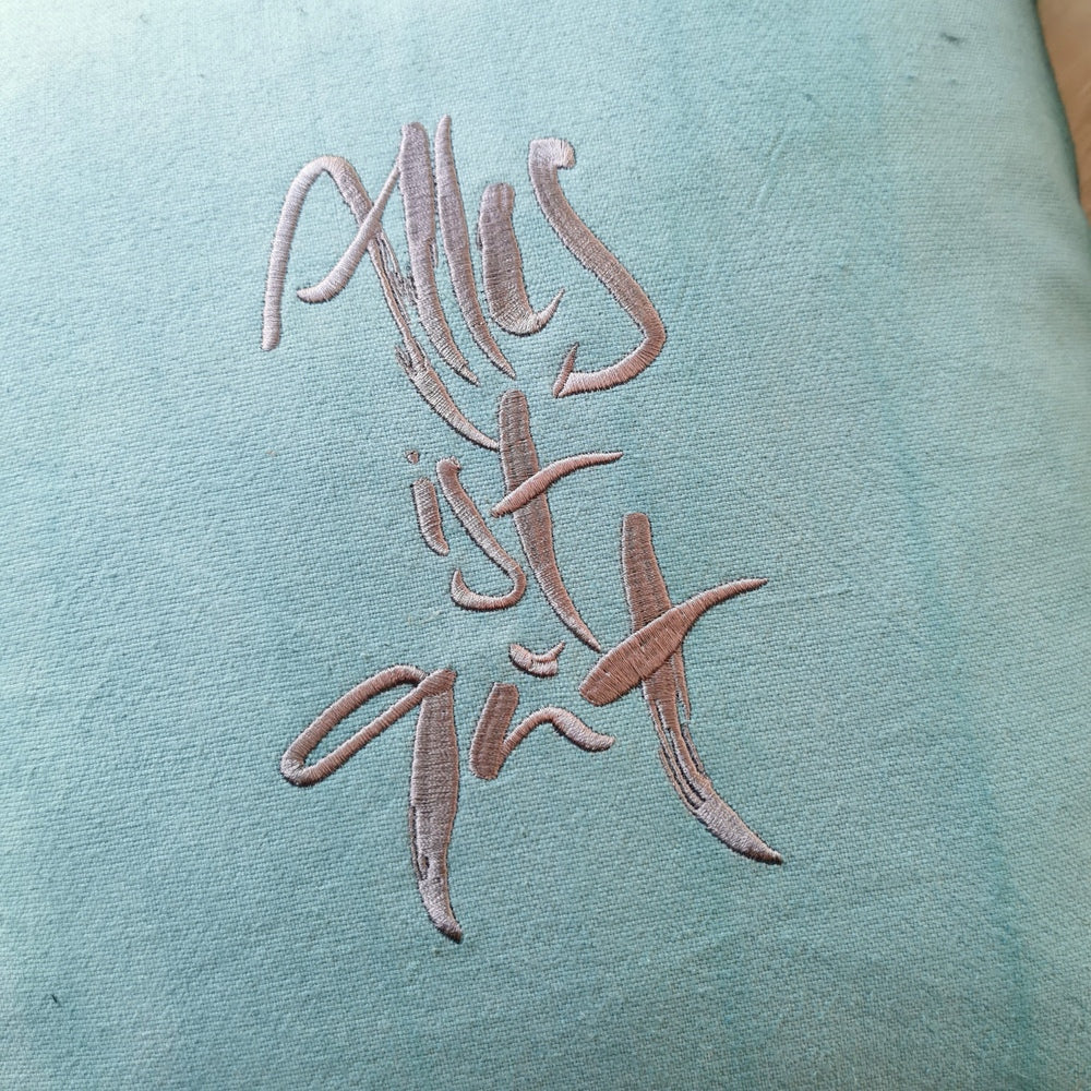 Kissenhülle Bauernleinen "Alles ist gut"