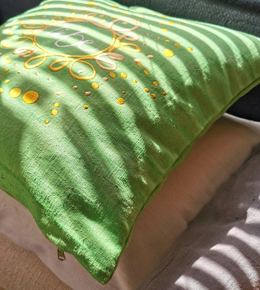 Kissenhülle Bauernleinen "Liebe/Ornament"