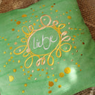 Kissenhülle Bauernleinen "Liebe/Ornament"