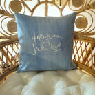 Kissenhülle Bauernleinen "Herzenswarm und Seelentief"