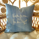 Kissenhülle Bauernleinen "Herzenswarm und Seelentief"