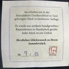 Bauernleinen Zirbenkissen "Freude/Ornament"