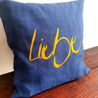 Bauernleinen Zirbenkissen "Liebe" 40x40