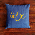 Bauernleinen Zirbenkissen "Liebe" 40x40