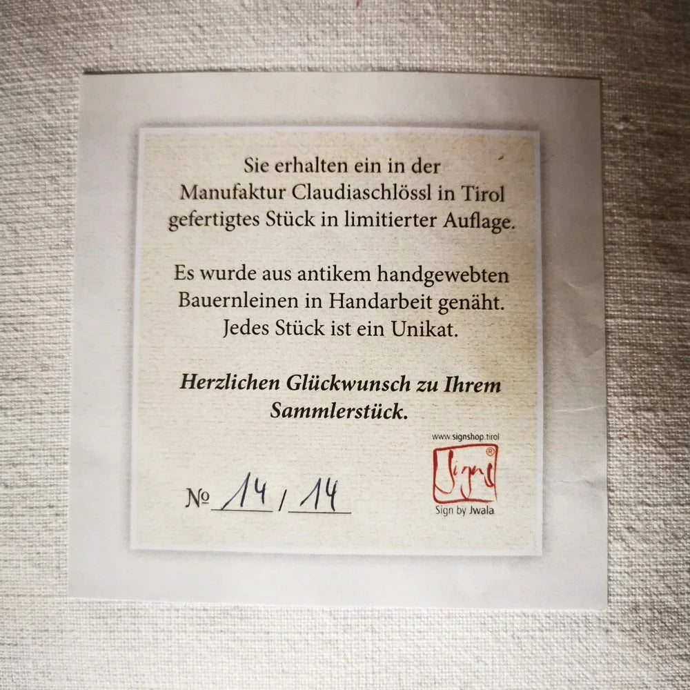 Zirbenkissen 45x45 cm mit Bauernleinen – natürliche Schlafhilfe, liebevoll gefertigt, sicher im SignShop Tirol kaufen