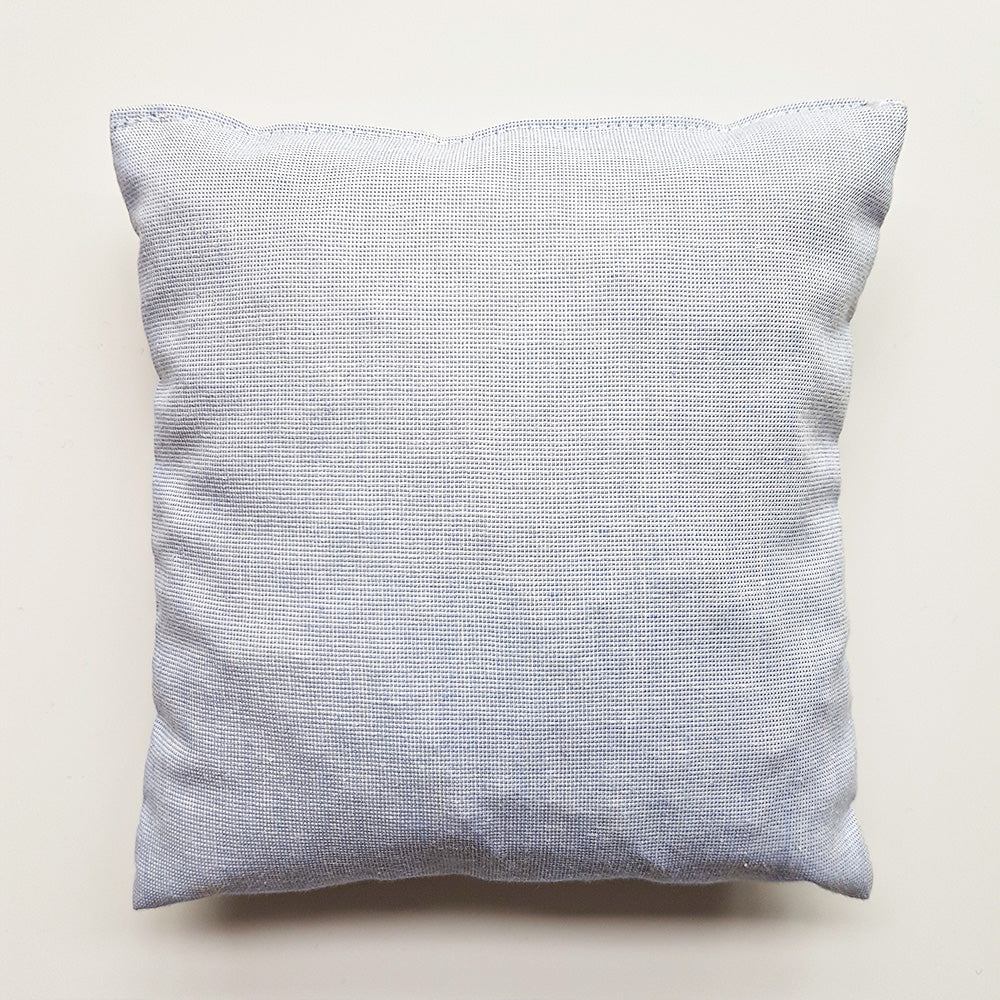 Kleines Zirbenkissen "G'sund bleiben" Hellblau