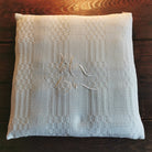 Bauernleinen-Flachkissen "Ich bin"