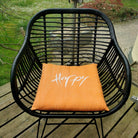 Bauernleinen-Flachkissen "Happy"