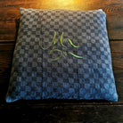 Bauernleinen-Flachkissen "Ich bin"