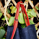 Schultertasche "Freude" mit Hirschlederriemen