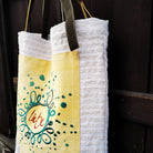 Schultertasche "Liebe Ornament" mit Hirschlederriemen