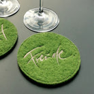 Glasuntersetzer "Freude" Grün