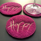 Glasuntersetzer "Happy" Violett