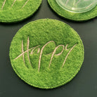 Glasuntersetzer "Happy" Grün