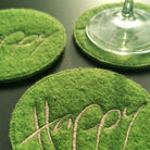 Glasuntersetzer "Happy" Grün