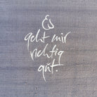 1 Tischset "Es geht mir richtig gut" Bauernleinen