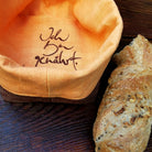 Brotkörbchen "Ich bin genährt" Braun/Orange