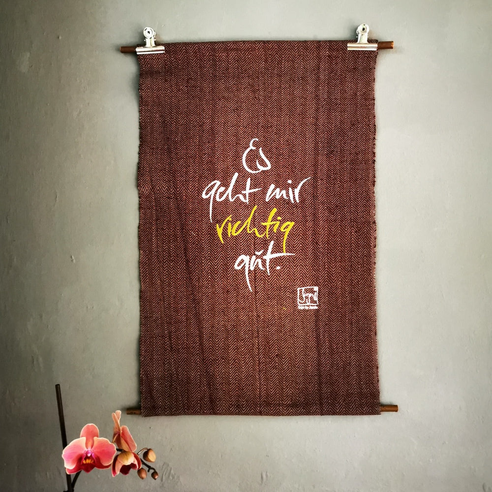 Haussegen "Es geht mir richtig gut."