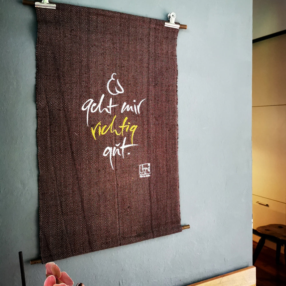 Haussegen "Es geht mir richtig gut."