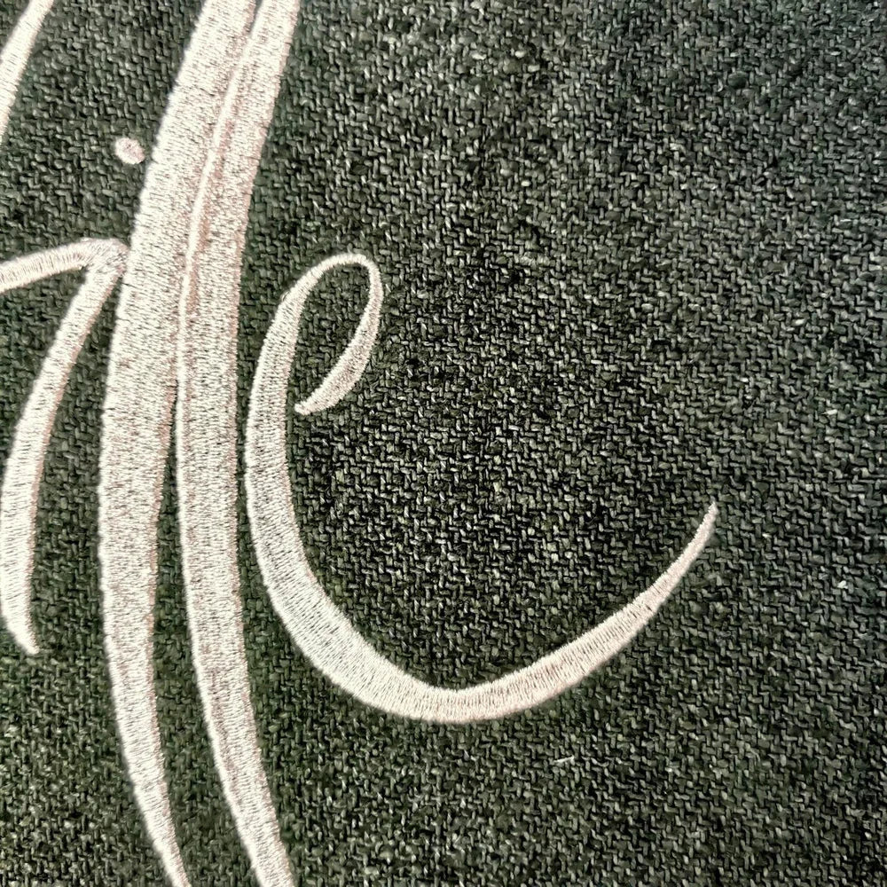 Haussegen „Stille“ online kaufen, einzigartiger Wandteppich aus handgewebtem Bauernleinen, inspirierendes Geschenk für Ruhe, Frieden und neue Kraft