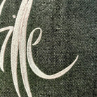 Haussegen „Stille“ online kaufen, einzigartiger Wandteppich aus handgewebtem Bauernleinen, inspirierendes Geschenk für Ruhe, Frieden und neue Kraft