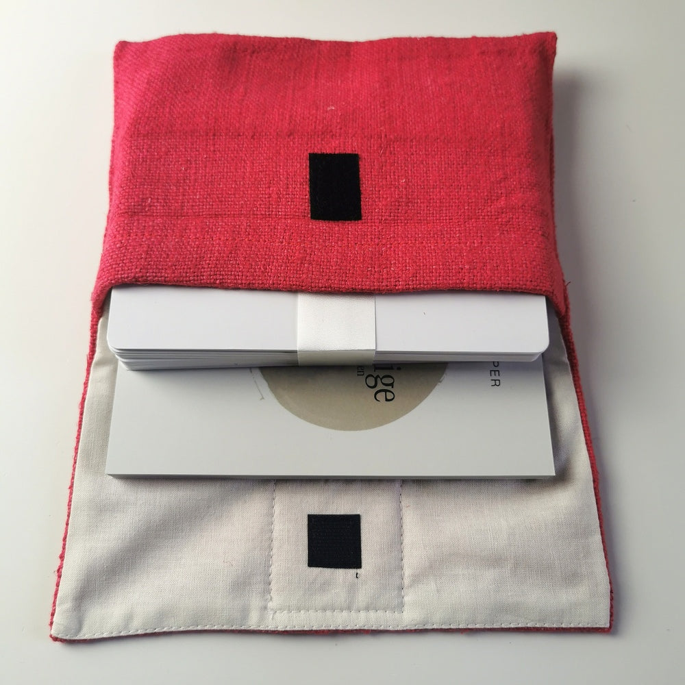 "Fingerzeige" SignKarten-Set "Himbeere" - Bauernleinen