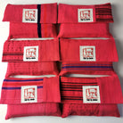 "Fingerzeige" SignKarten-Set "Himbeere/Gestreift" - Bauernleinen