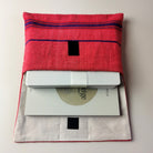 "Fingerzeige" SignKarten-Set "Himbeere/Gestreift" - Bauernleinen