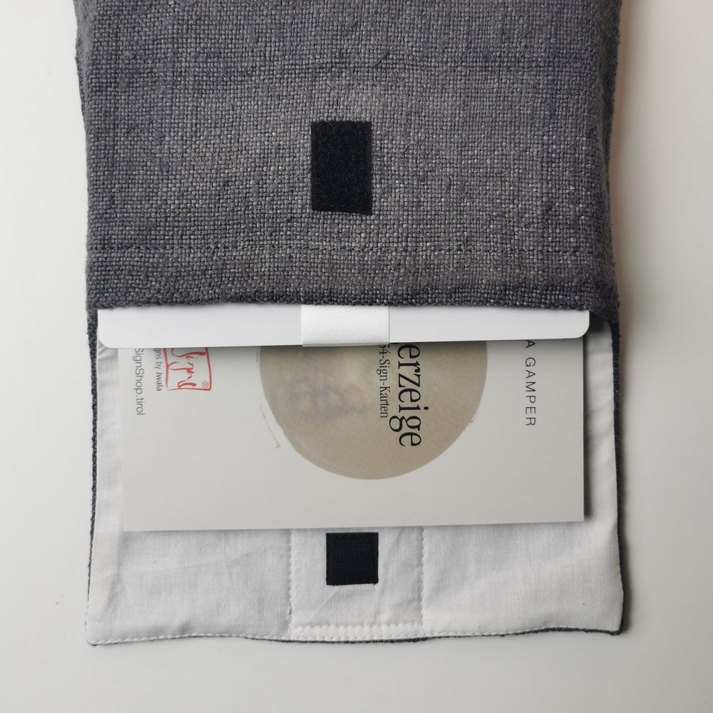 "Fingerzeige" SignKarten-Set "Anthrazit" - Bauernleinen