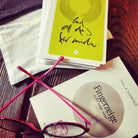 "Fingerzeige" SignKarten-Set "Anthrazit/gestreift" - Bauernleinen